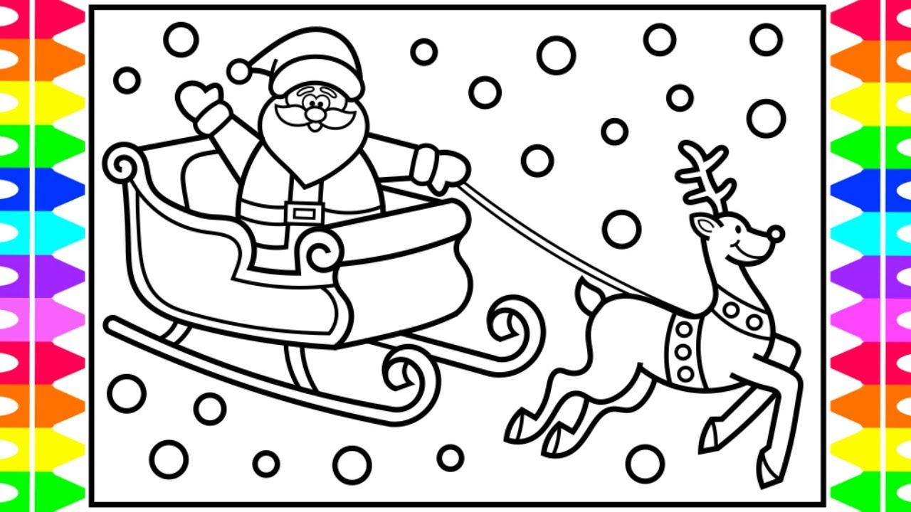 Wonderful Picture of Santa Claus In Sleigh Coloring Page - vicoms.info