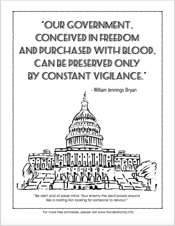 Constitution Day Coloring Pages (Free Printables) - Flanders Family