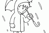 rainy day coloring sheet