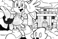 cream the rabbit coloring pages