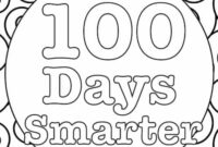 100 days smarter coloring page