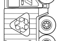 preschool garbage truck coloring page