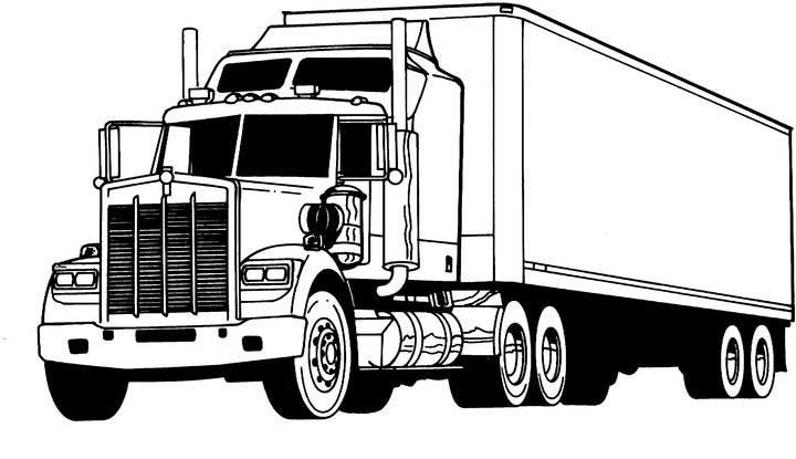 Truck Coloring Pages To Print | Truck coloring pages, Semi trucks, Cars