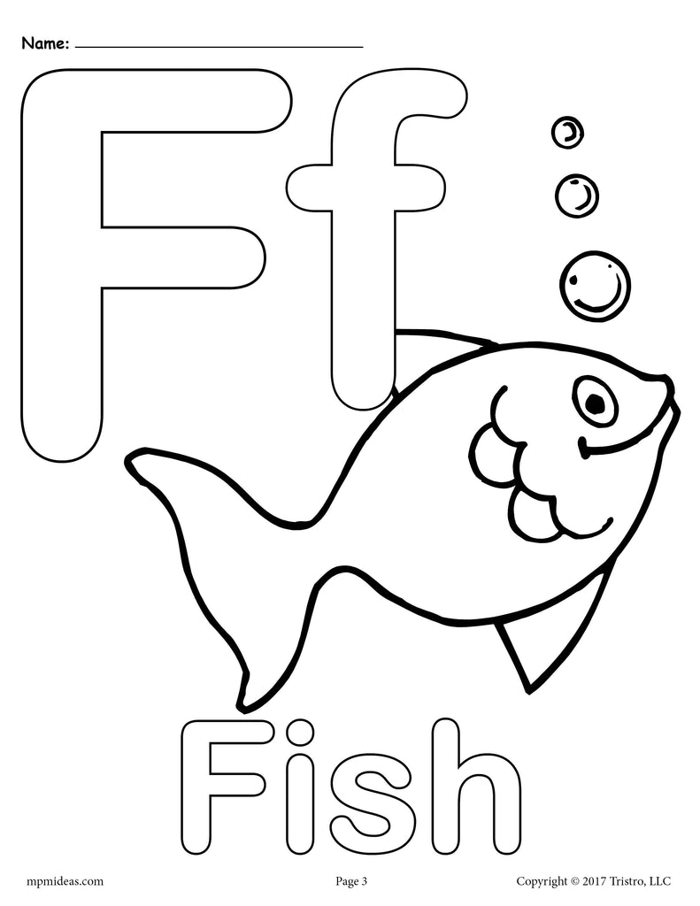 Letter F Alphabet Coloring Pages - 3 FREE Printable Versions! – SupplyMe