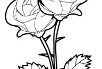 rose coloring pages printable