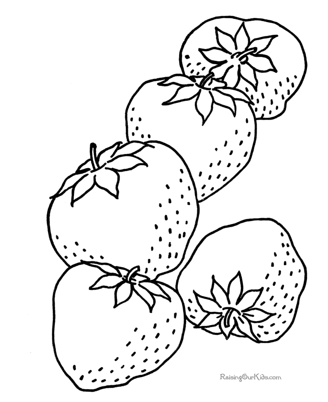 Free Coloring Pages Printable: Strawberry Coloring Pages Printable