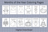 month coloring pages