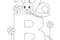 coloring pages for letter b