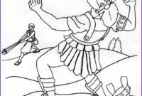 coloring page david and goliath