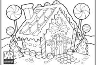 gingerbread house coloring pages