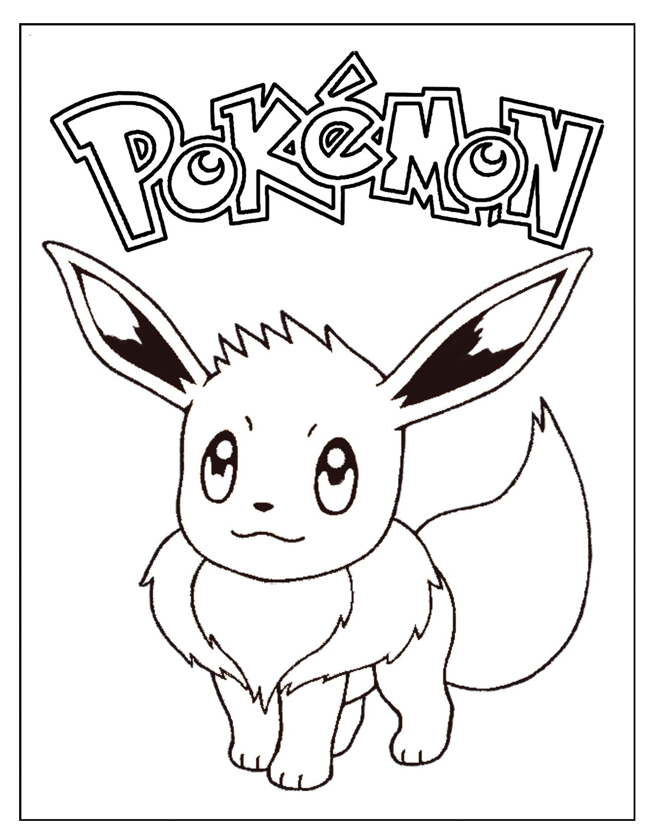 Cute Eevee Coloring Pages Free Printable Coloring Pages