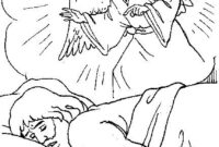 angel visits joseph coloring page