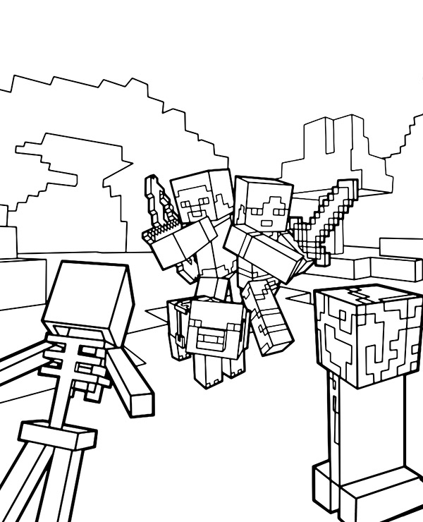 Minecraft Steve Coloring Pages - Coloring Home