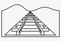 railroad tracks coloring page