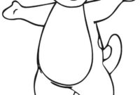 printable barney coloring pages