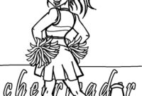 coloring pages cheerleader