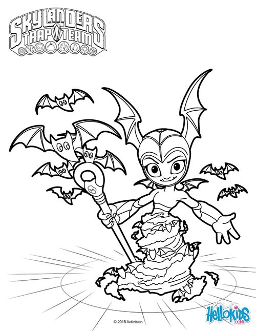 Coloriage Skylanders TRAP TEAM Bat Spin