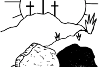 printable jesus empty tomb coloring pages