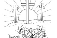 he is risen free printable coloring pages