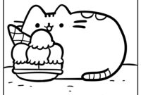 pusheen coloring pages to print