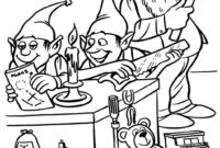 santas workshop coloring pages