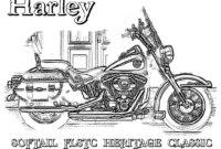 motorcycle coloring pages harley davidson