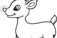 easy rudolph coloring pages