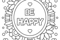 be happy coloring pages