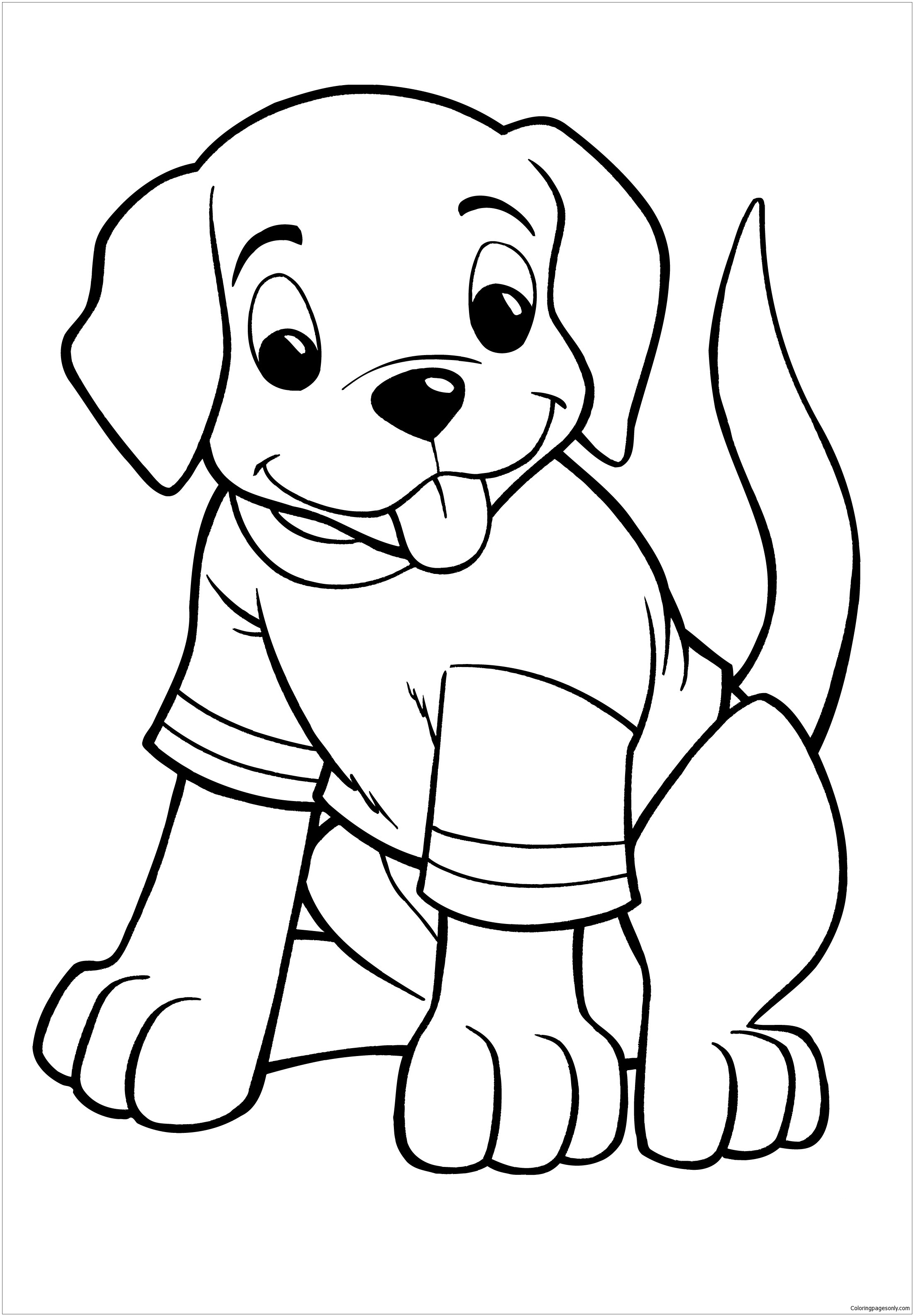 Beagle Puppy Coloring Page - Free Printable Coloring Pages