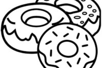 cute donut coloring pages