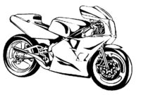 coloriage moto de course a imprimer gratuit