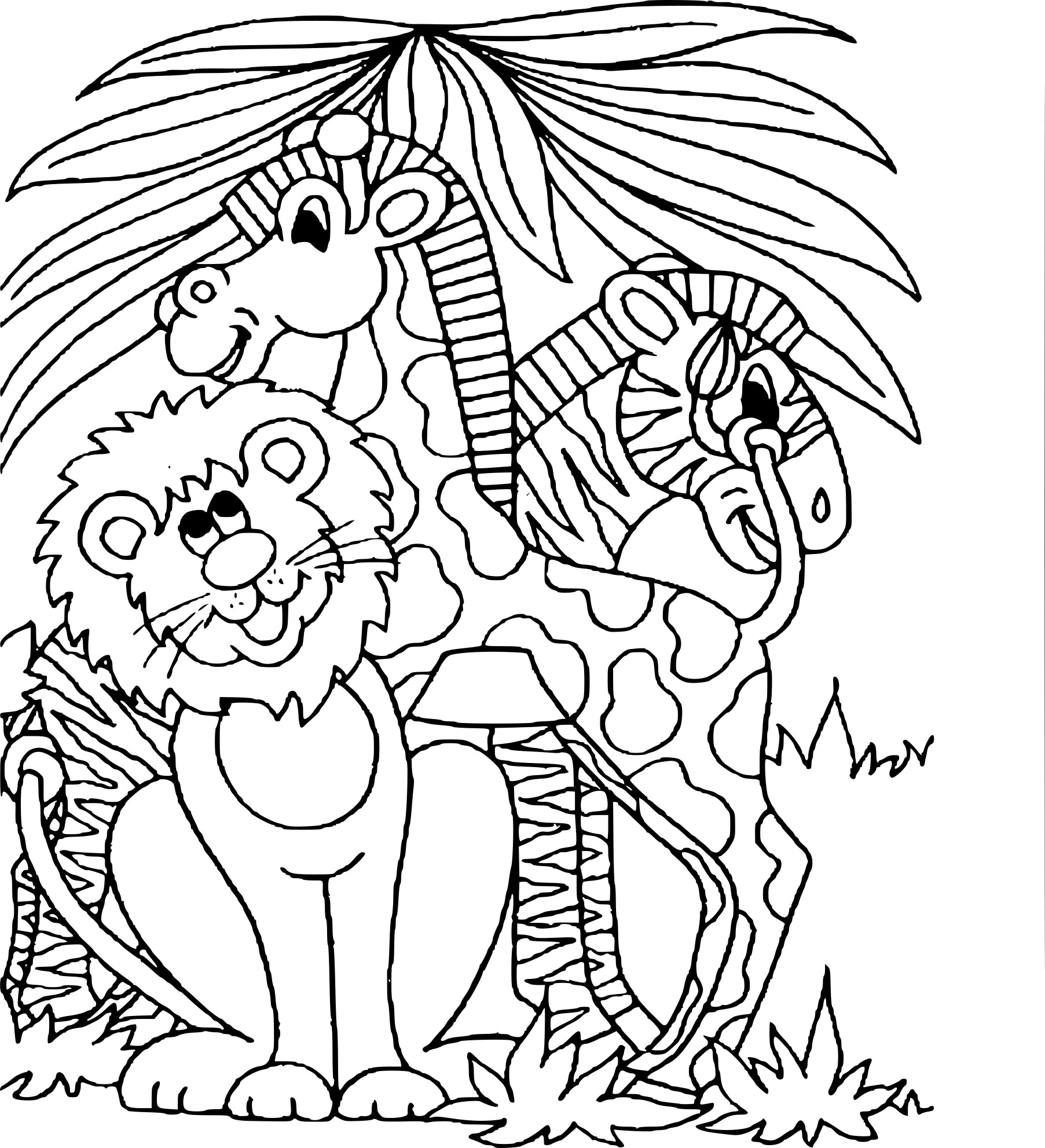 Coloriage animaux de zoo à imprimer