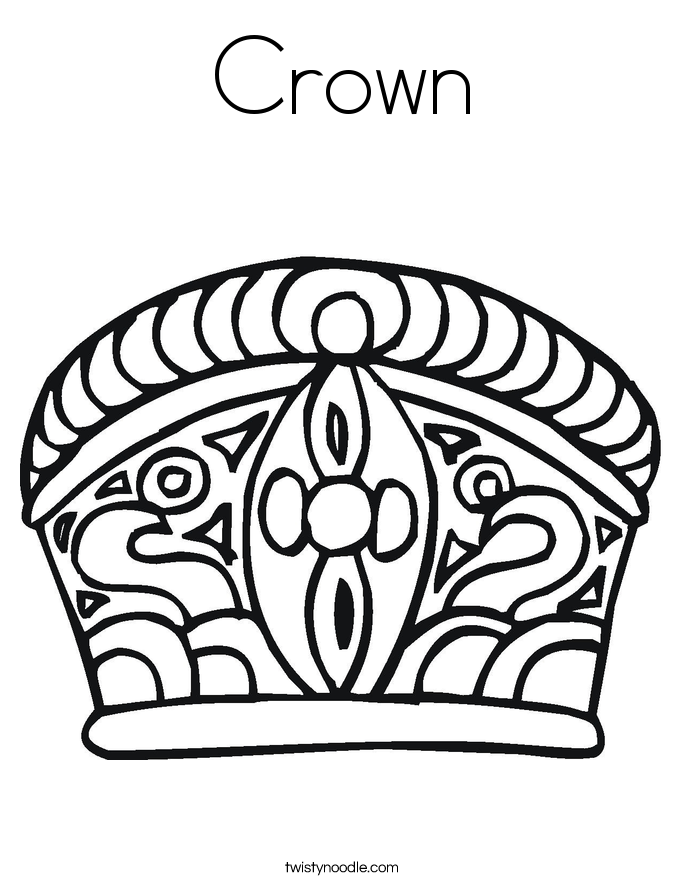 Crown Coloring Page - Twisty Noodle