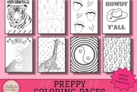 preppy coloring pages