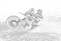 dirtbike coloring page