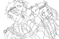 tanjiro and nezuko coloring pages