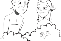 adam and eve coloring page for preschoolers