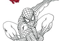 dessin spiderman a imprimer et a colorier