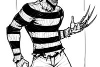 easy freddy krueger coloring pages