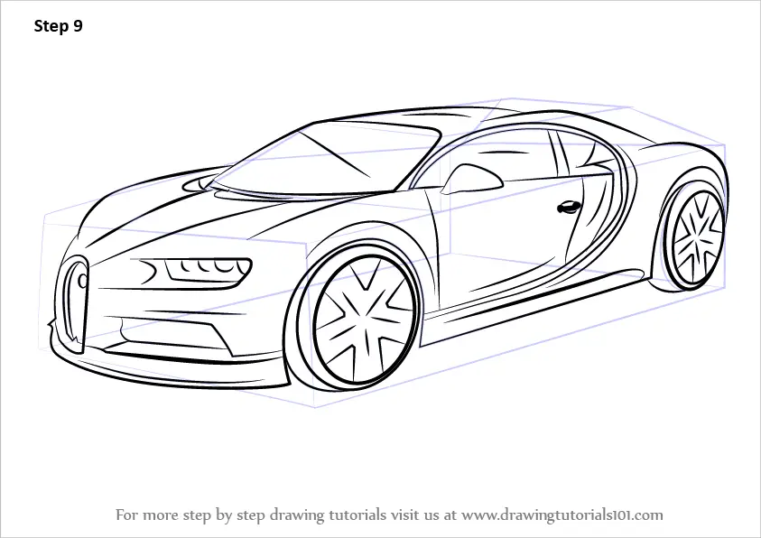 2016 Bugatti Chiron Coloring Pages Coloring Pages