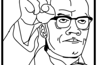 malcolm x coloring pages