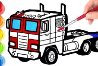 optimus prime truck coloring page