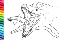 mosasaurus indominus rex jurassic world coloring pages