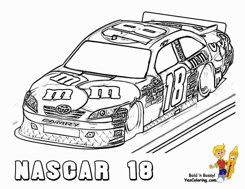 Nascar Printable Coloring Pages