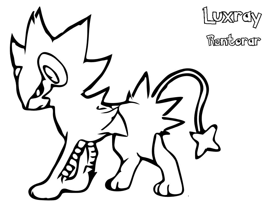 Pokemon Luxray Coloring Pages - BubaKids.com