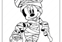 minnie mouse halloween coloring pages