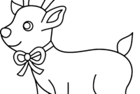 reindeer coloring picture