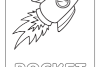 simple rocket coloring page