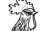 coloring page rooster