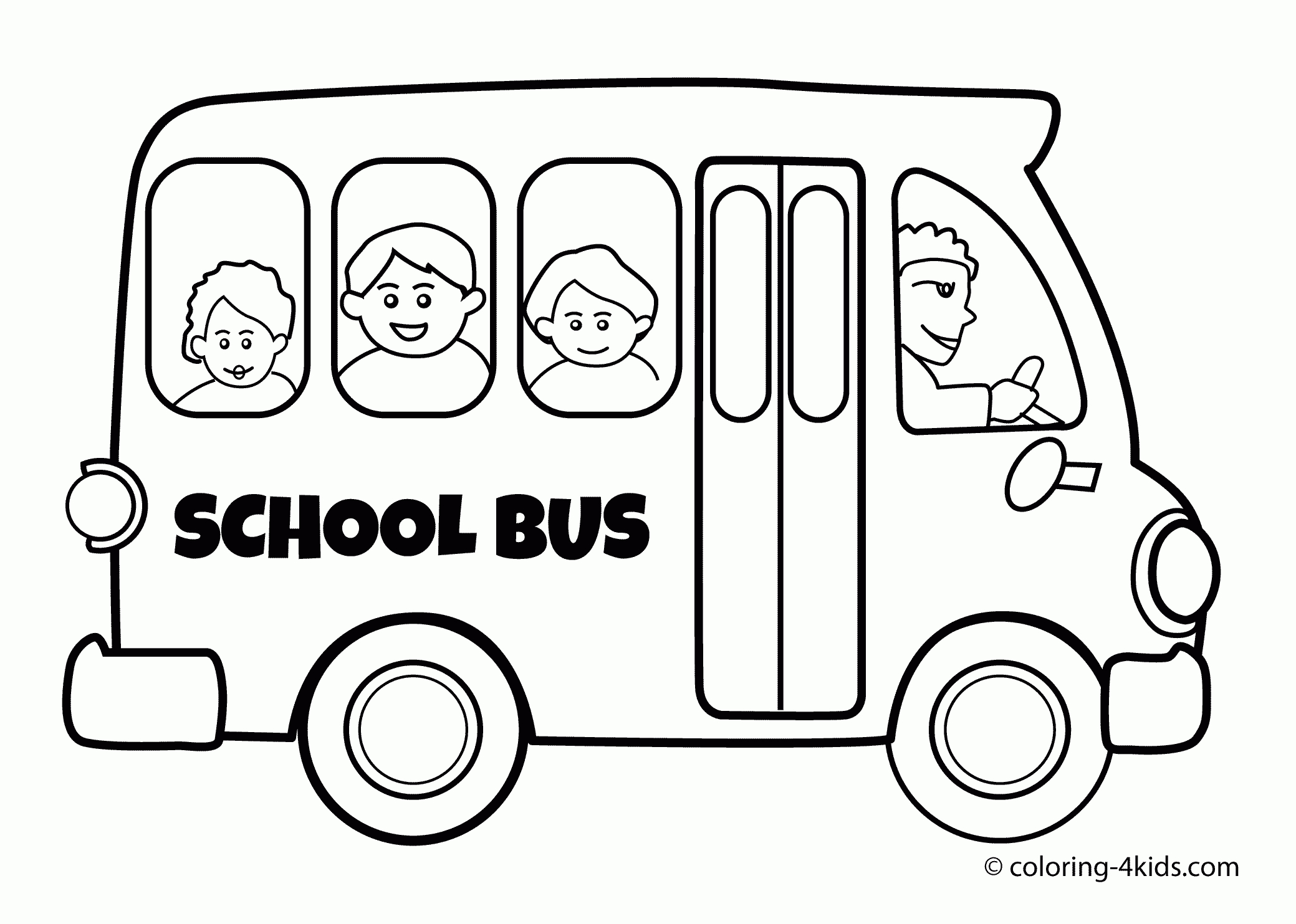 School Bus Printable Coloring Page Free | Coloring Pages - Free